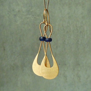 Ancient Roman Glass and 14k Gold Dangle Earrings, "Meet the Ancients" image 3