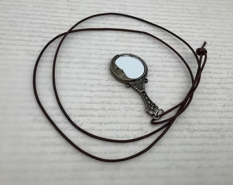 Moon Mirror Necklace Protection Celestial Pendant