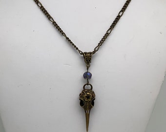 Bird Skull Goth Punk Necklace