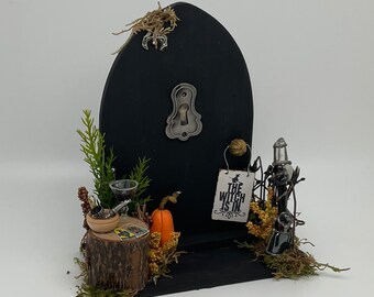 Halloween Spooky Decor Witchy Black Door