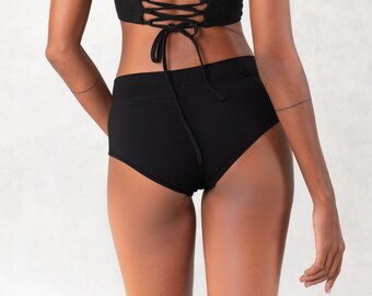 SET OF 2 Modal boyshorts underwear - Eco friendly boxers - Black Women underwear - Eco lingerie - Sati Creation