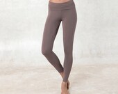 Bamboo yoga pants Fold over waist band Black yoga bottoms Bamboo clothing
