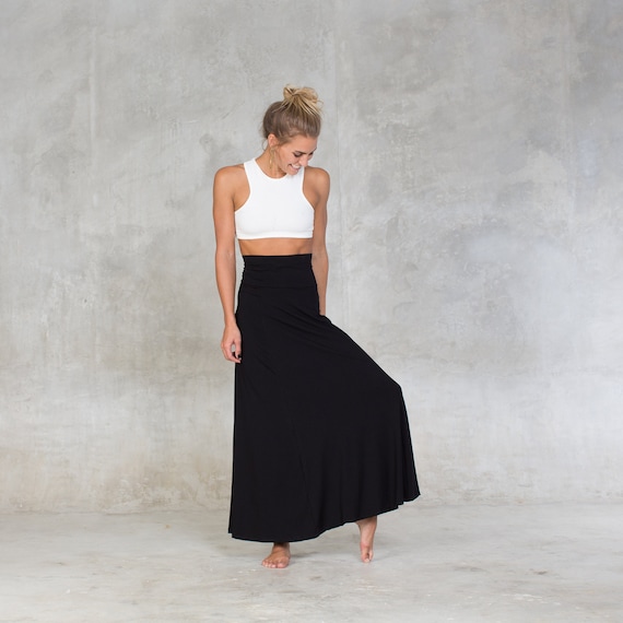 long black skirt and top