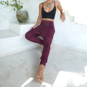 Batik Long Drop pants ~ Bamboo Yoga drop crotch pants ~ Women pants ~ Lounge pantsge pants ~ Harem Pants ~ High waist yoga pants
