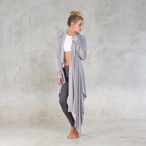 Oversize Shrug ~ Light weight Organic Cotton Wrap around Cozy Layer ~ Lounge ~ Zen ~ Yoga ~ Women Long Sleeve ~ Sati Creation