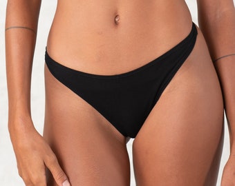 SET OF 3 Modal Thong underwear - Eco friendly G-String - Black thong - Eco lingerie - Sati Creation