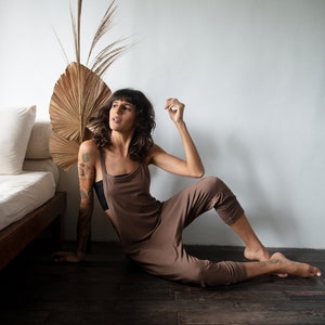 Cocoon Jumpsuit ~ Drop crotch romper ~ Over all ~ Woman romper ~ Lounge wear ~ Bamboo Clothing
