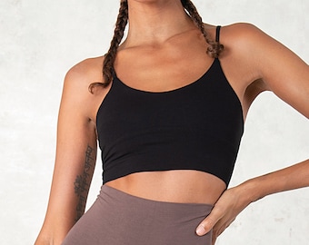 Bamboo sports bra - yoga top - bamboo bralette - bustier - Sati Creation