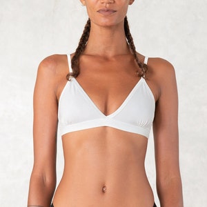Organic Cotton Triangle Bra: Adjustable Yoga Bralette