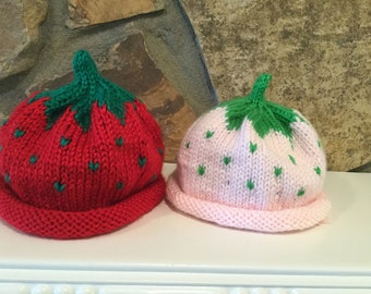 Strawberry Baby Hat