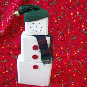 Wooden Stacking Snowman