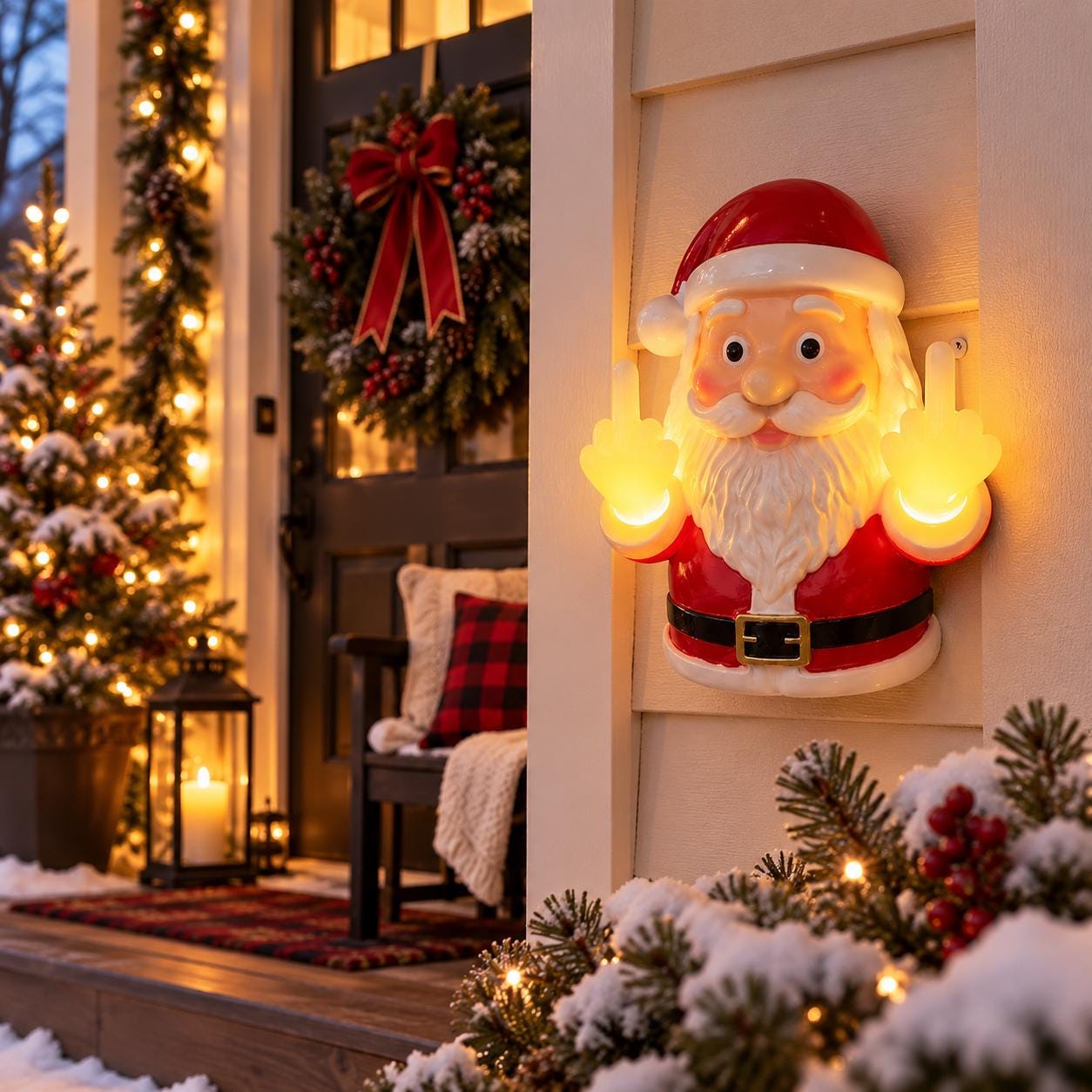 Vintage Outdoor Light up Santa - Etsy Canada