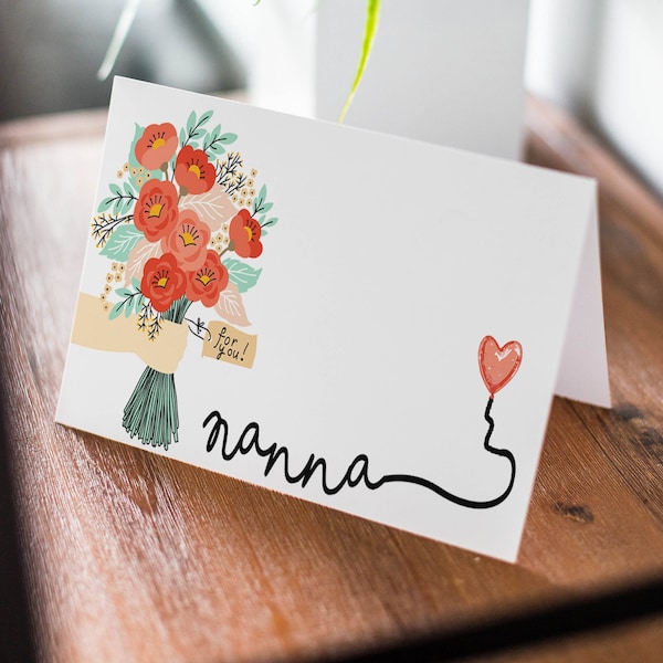 Card for nanna or nan nana | birthday card | Mothers Day greeting card | blank card nanny birthday  GCA9998