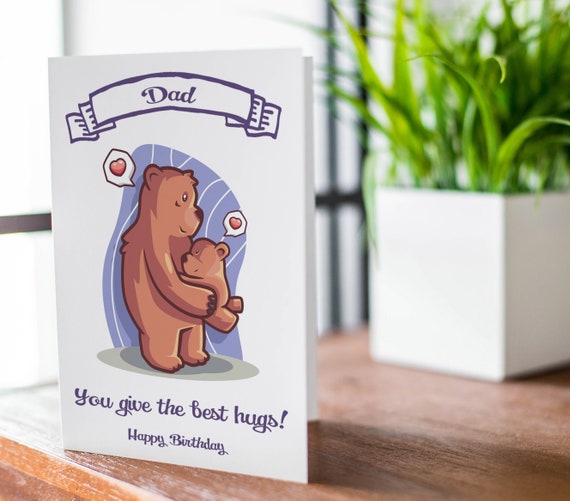 You give the best hugs birthday card