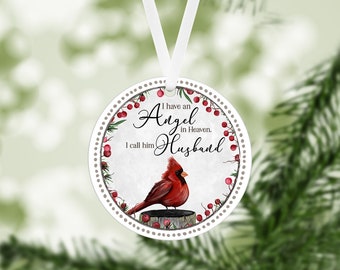 Husband in heaven Christmas tree bauble decoration | memorial bauble | christmas memorial | remembrance bauble   Xmas9801