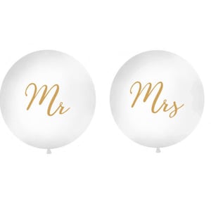 Giant Mr & Mrs Balloons, gold or black Wedding Balloons, Wedding Decorations, Rustic Wedding Props, 36&quot; Wedding Balloons