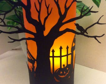 Halloween decorations, Halloween candle lanterns, Halloween luminaries, halloween lights