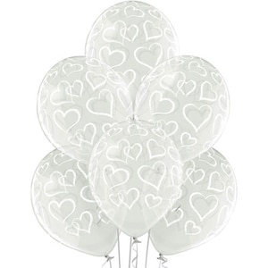Heart balloons, wedding balloons, clear balloons, latex balloons, party balloons BAL9887