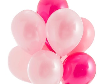 Blush Pink Birthday balloons baby shower balloon bouquet, shades of pink party balloons, BAL9683