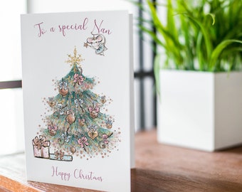 Special Christmas card for nanna or nan nana nanny, Family Christmas cards, nanna Christmas card, nanny Christmas card XMAS9888