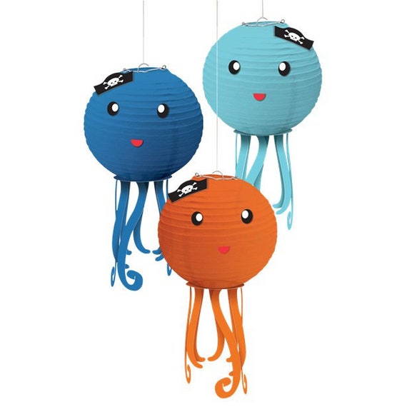 Octopus Hanging Sea Creature Decorations Under The Sea Party Etsy