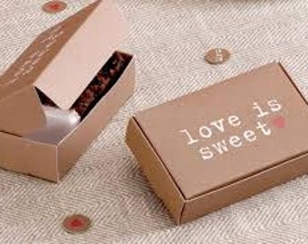 SMALL wedding favour/cake SLICE boxes | wedding table decor | small gift boxes | pack of 10 - 10x6x2CM DIY | wedding accessories