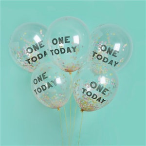 1st birthday balloons, 1st birthday decor, confetti balloons, one balloon, number balloons,    BAL9627
