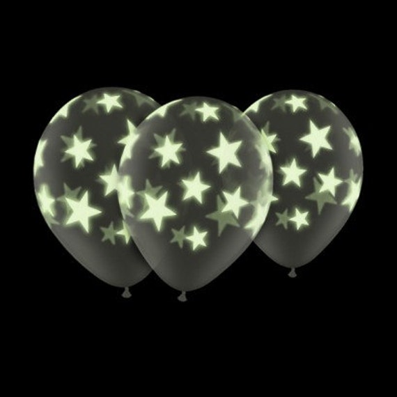 glow in the dark, balloons, glow balloons, birthday balloons, halloween decorations, birthday decorations, party balloons, star balloon