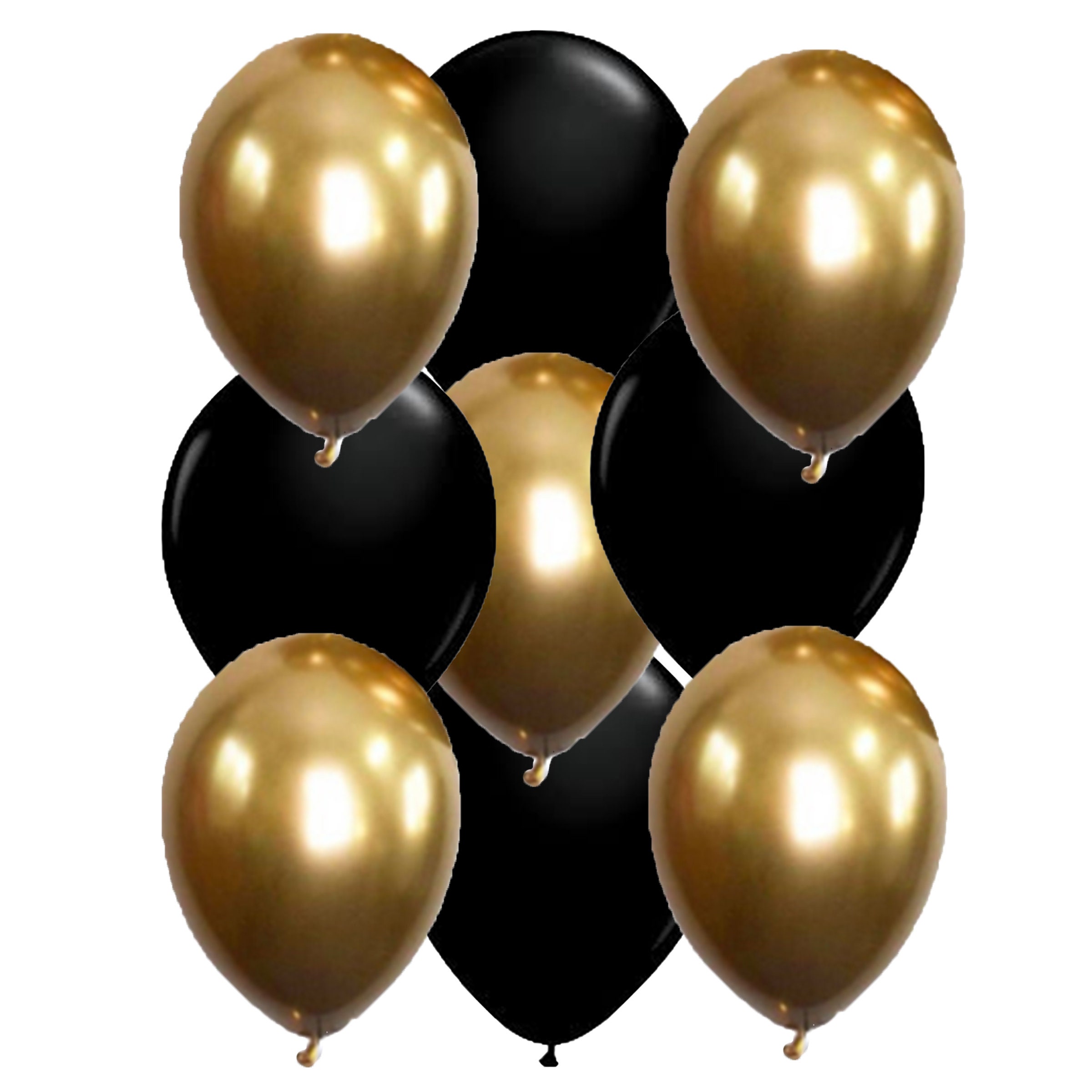 Ballons noirs et or ballons de fête danniversaire ballons en latex