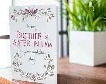 Personalised Wedding Card Any Recipient Bride Groom Family Wedding Day Card WED9883