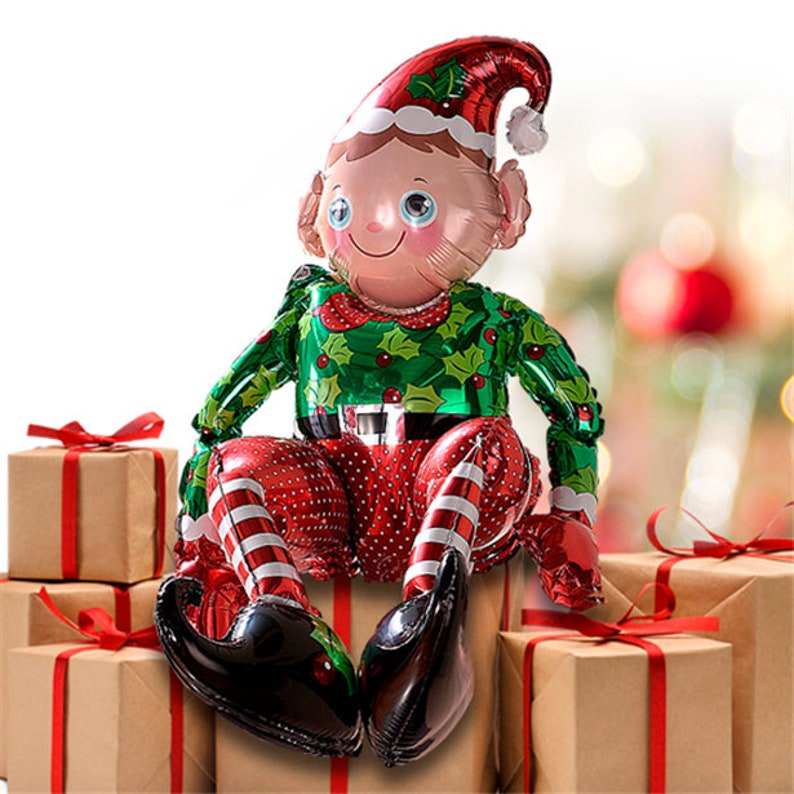 Sitting elf balloon elf decoration Christmas balloon Christmas elf naughty elf