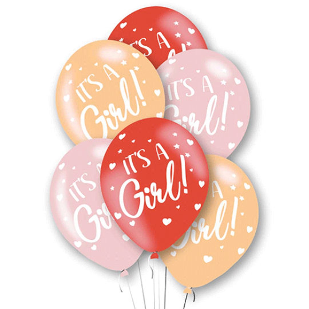 Girl Baby Shower Balloons, Baby Shower Girl, Pastel Its a Girl Balloons ...