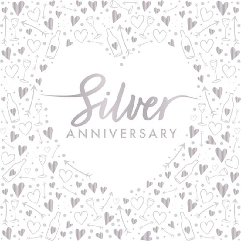 25th anniversary party balloons silver anniversary decor wedding anniversary silver balloons BAL9989 image 4