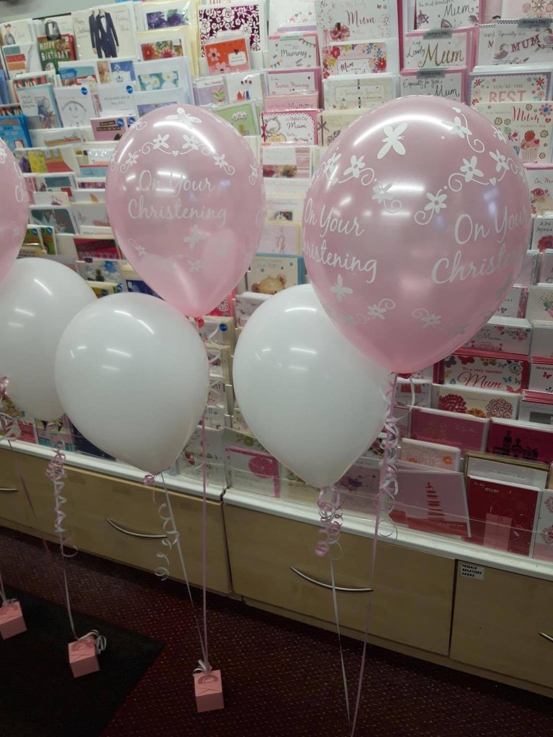 Pink Christening Party Balloons Latex Religious Balloons Etsy UK