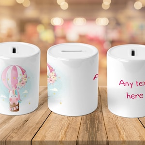 Unicorn kids piggy bank | girls custom piggy bank | unicorn gifts | ceramic money box | custom piggy bank | coin bank  HAG9989