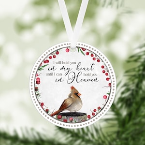 Christmas in heaven Keepsake | Christmas memorial gift cardinal | Christmas tree bauble | in memory bauble Xmas9793