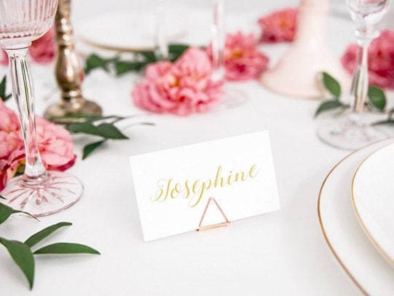10 Rose Gold Place Card Holders Rose Gold Wedding Metal Table