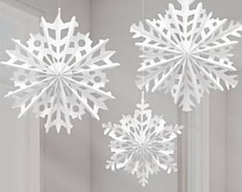 Snowflake decoration, Christmas Decoration, paper fan PAR9861