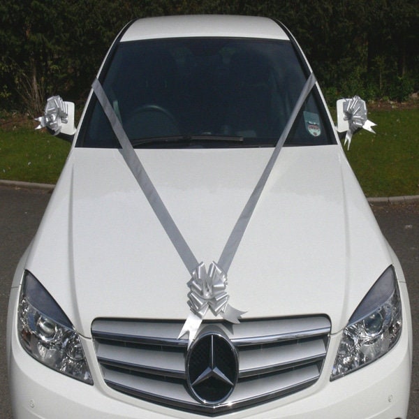 Wedding Car Ribbons. Luxury bespoke car ribbons.