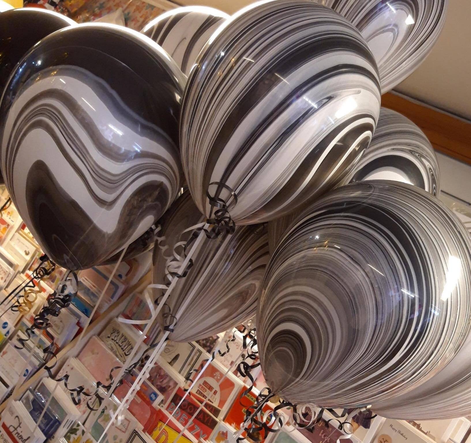 Black and White Marble Birthday Party Balloons Marble Etsy UK