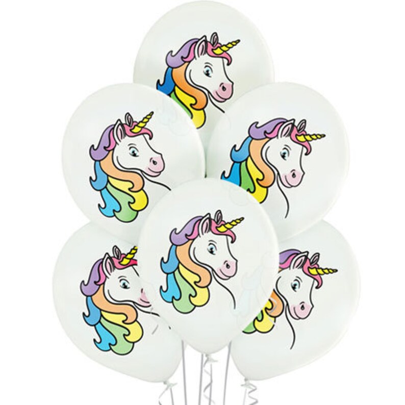 unicorn Birthday balloons green balloons party balloons 6 unicorn party Balloons