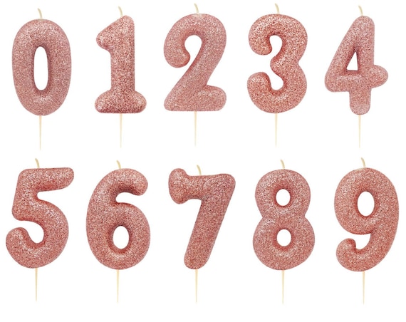 70th Birthday Glitter Candle Party Decoration