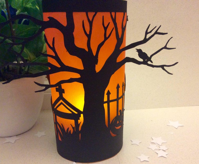 Halloween decorations, Halloween candle lanterns, Halloween luminaries, halloween lights image 4