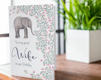 UK Greetings Carte D'anniversaire Pour Maman Avec Enveloppe – Motif éléphant Mignon