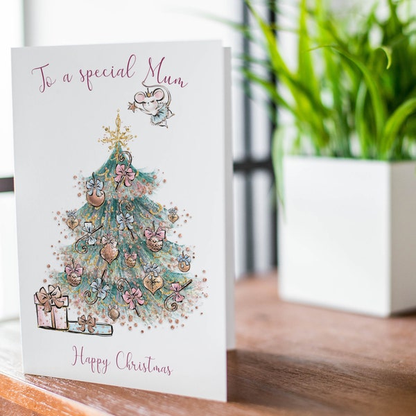Special Christmas Card for Mum, Mummy, Christmas card for mother, Christmas card, family Christmas, family cards  XMAS9891