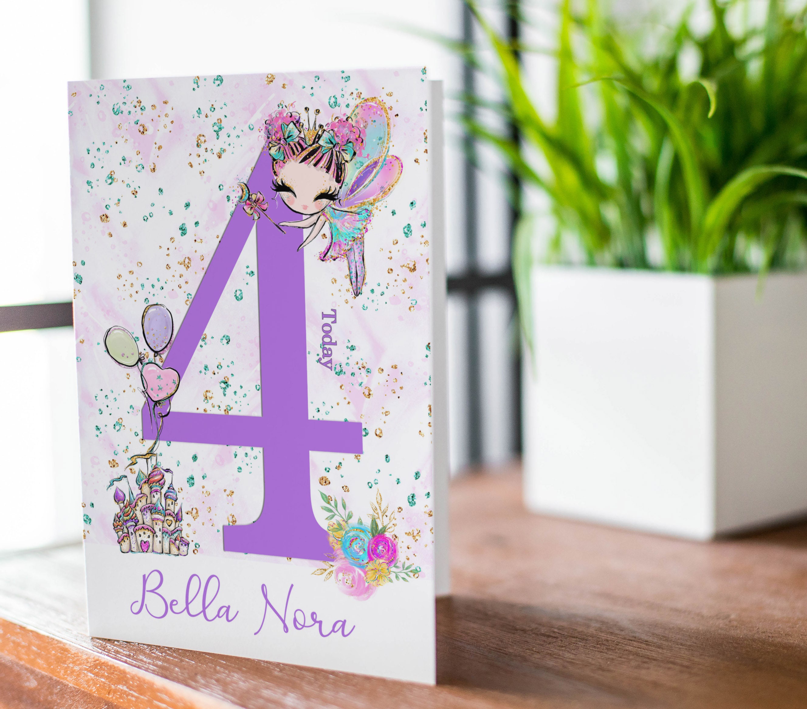 Personalised 4th Birthday Card 4 Year Old Birthday Card - Etsy UK