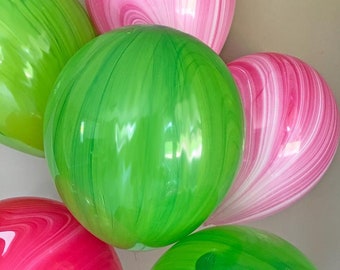 Party Balloons Green marble balloons, birthday balloons. agate balloons, party balloons BAL9834