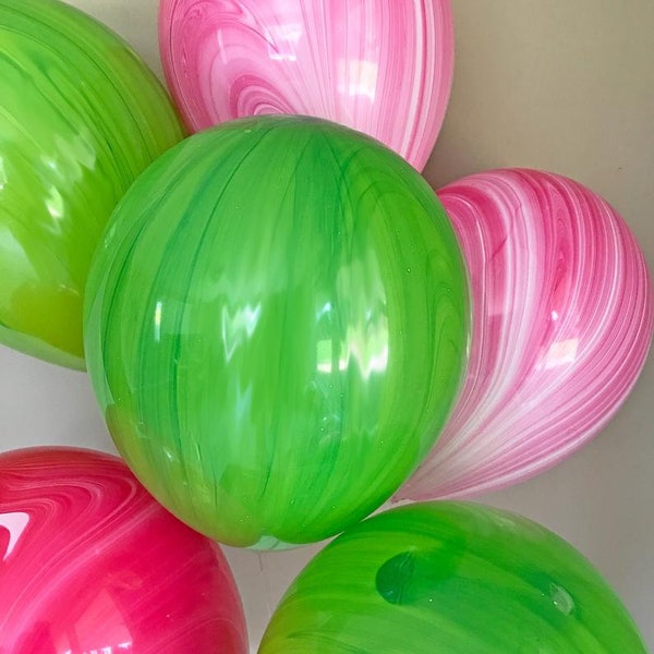 Party Balloons Green marble balloons, birthday balloons. agate balloons, party balloons BAL9834