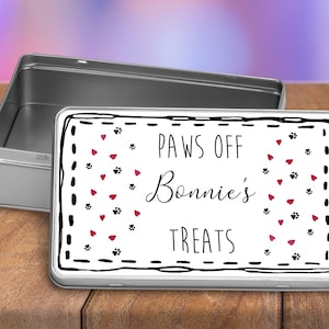 Personalised dog treat tin | gifts for dog lovers | dog treat box | personalised tin | dog treat storage  HAG9930