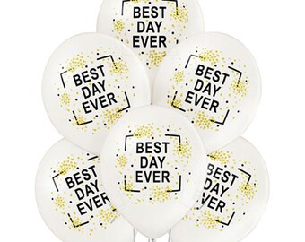 Wedding decor, Best day ever Balloons | party decorations | latex balloons | white wedding balloons BAL9932